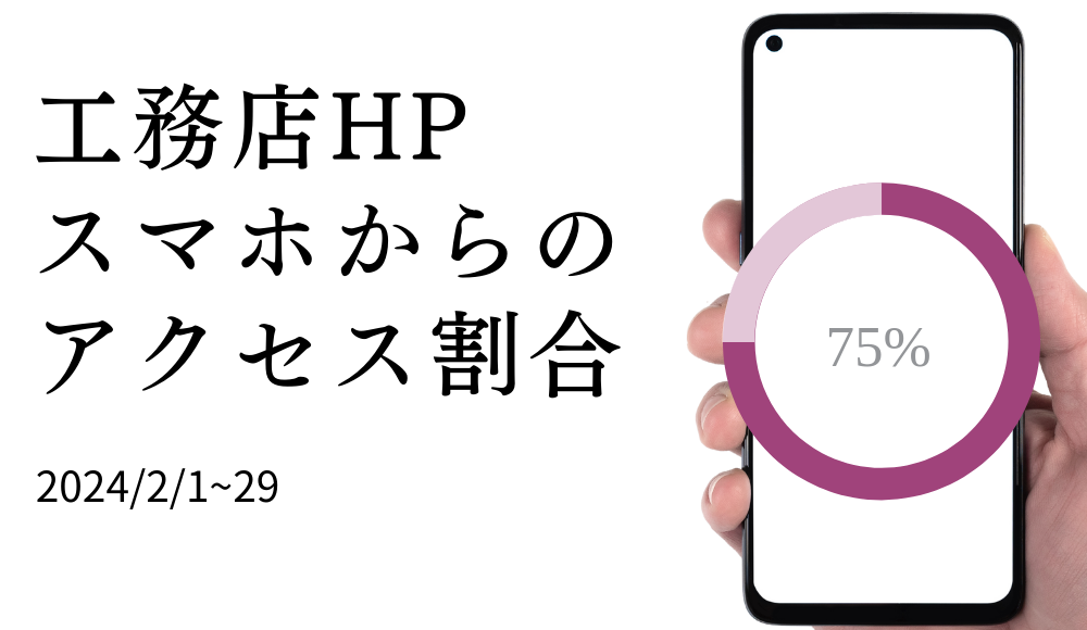 工務店HPは75％がスマホからのアクセス